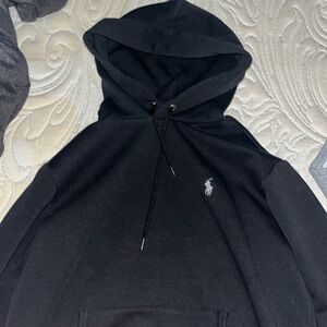 Mens black polo hoodie size medium bought for 100 selling for 50$